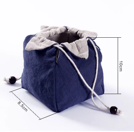 Портативный дорожный маленький матерчатый мешок для хранения ручной работы утолщенный PinMingBei чайная чашка сумка на шнурке чайный набор Хлопковая Сумка для белья 1 шт