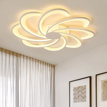 Creative Flowers led ceiling lights for living room lights bed room home lighting led lamp lampara techo ceiling lamp fixtures vintage led ceiling lights rope hang lamp for home living room nordic bar lighting ceiling fixtures industrial decor luminaire