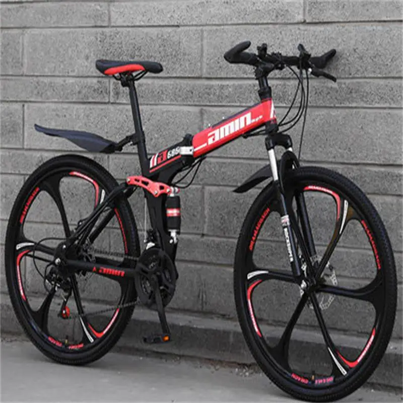 Folding Mountain Bike 21/24/27/30 Speed 26Inches for Men and Women Students