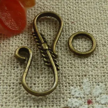 

120 sets bronze plated nice clasps 7x7`24x11mm #1876