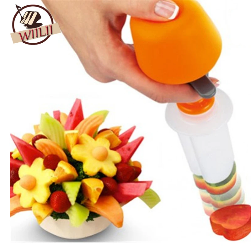 

Creative Kitchen Accessories Cooking Tools Plastic Fruit Shape Cutter Slicer Decorator Smoothie Cake Tools Kitchen Bar Supplies