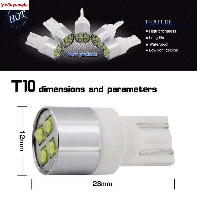 

NEW High Quality 4 Piece CREE-XBD Chips Led 20W T10 W5W Parking Side Lights LED Bulbs (Ceramic and Aluminum)