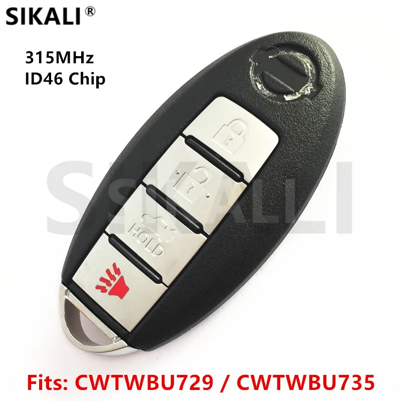 

SIKALI Smart Remote Car Key for Nissan Tiida Qashqai Teana Xtrail Cube Juke Xterra 315MHz CWTWBU729 or CWTWBU735