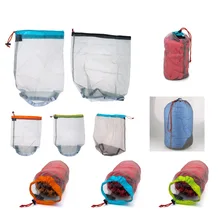 1 pc Laundry Outdoor font b Bag b font Ultralight Mesh Stuff Sack Camping Sports font