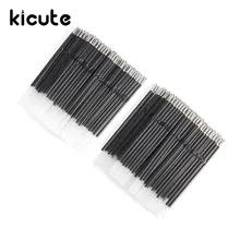Kicute 100 шт 0,7 мм Шариковая ручка с шариковой ручкой, сменный стержень, высокое качество, свинцовые стержни, черные, синие, офисные, школьные принадлежности для письма