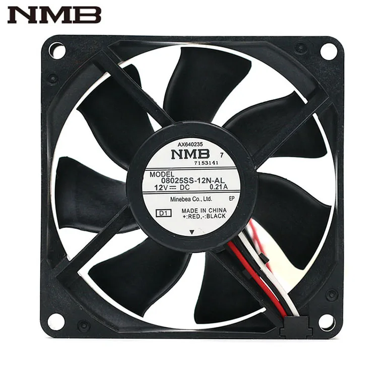 Оригинальный вентилятор для NMB 08025SS 12N AL 8025 80*80*25mmDC 12V 0.21A 3 охладитель провода|nmb