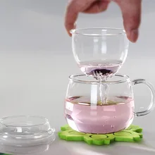 Прозрачное бесцветное стекло кружка для молока вода кофе чай чашка с чайным впрыскивателем крышка фильтра кружка для пива с ручкой термостойкая