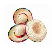 3 шт./компл. натуральный соломенная мексиканская шляпа мини сомбреро Baby Shower День рождения украшения Детский карнавальный Свадебная вечеринка поставки