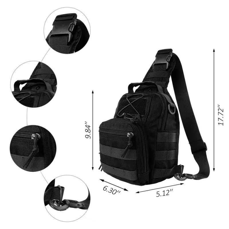 AIRSOFTPEAK Tactical bag Molle Fishing Hiking Hunting Bags Sports Bag Chest body Sling Single Shoulder Tactical Backpack AIRSOFTPEAK Tactical bag Molle Fishing Hiking Hunting Bags Sports Bag Chest body Sling Single Shoulder Tactical Backpack