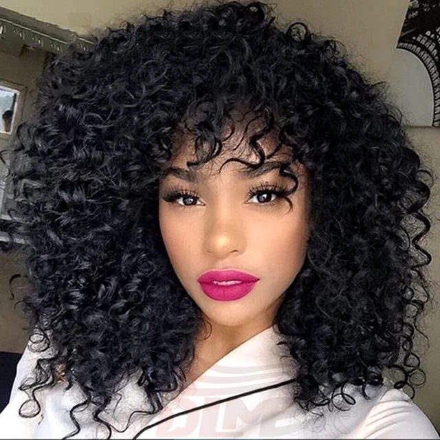 Fasion Spanish Kinky Curly Human Hair Wigs,Braiding Short Afro Kinky