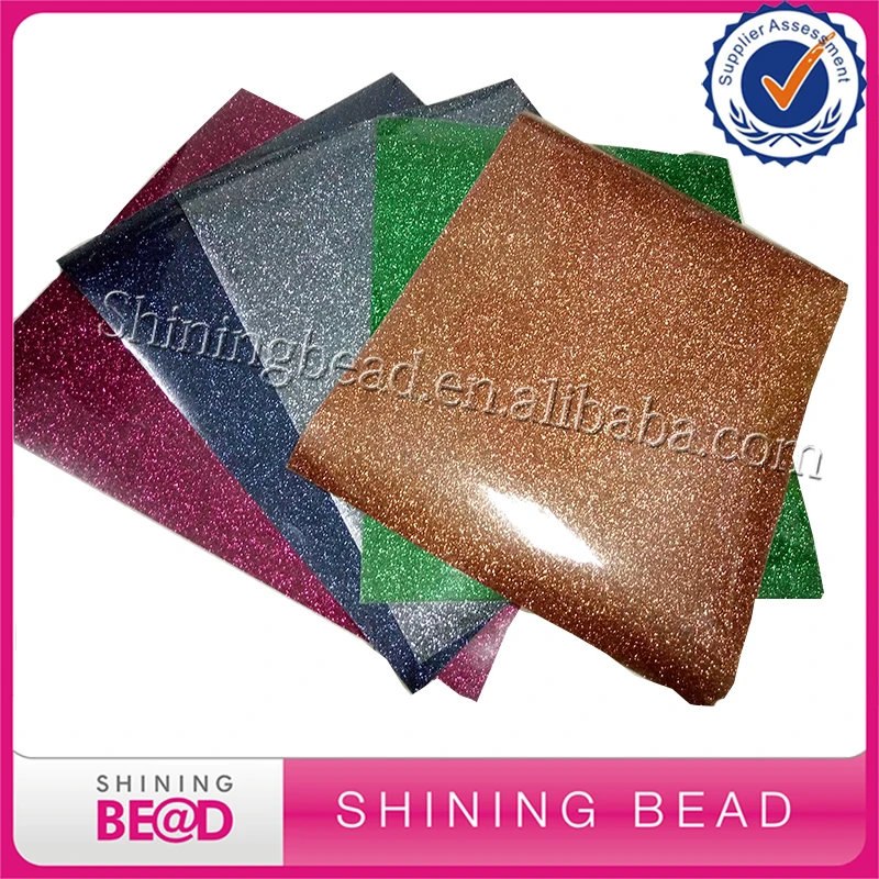 

Free Shipping Glitter Heat Transfer Vinyl HTV Sheets - 5 Color Bundle Pack, multi-colors for T-shirts & Iron On