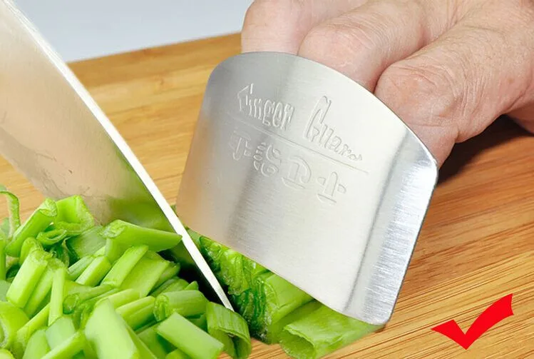 Кухонные инструменты для приготовления пищи из нержавеющей стали, защита для рук, индивидуальный дизайн, безопасный нож