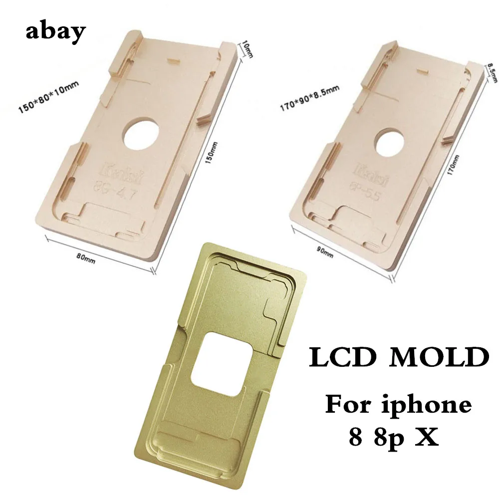 LCD LOCA Glue Alignment Aluminum Mould for iPhone 8 8g 8plus X  LCD Repair Metal LOCA Alignment Mold