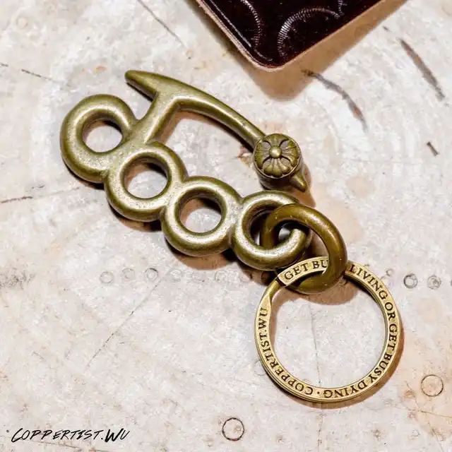 coppertist.wu brass knuckles Decorative pattern CARABINER Lobster