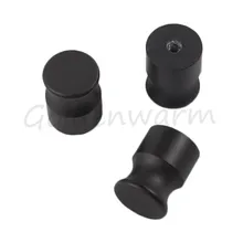 Round Aluminum Alloy Black Drawer Knobs Goldenwarm LS3063BK European Drawer Dresser knobs 1 Piece