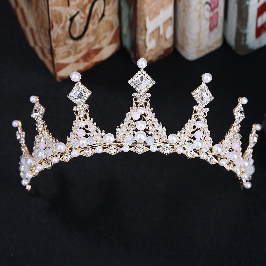 Barroco do vintage De Cristal Do Casamento Tiaras E Coroas Noivas Headband Hairbands Nupcial Rhinestone Pageant Coroas Tiaras de Cabelo Jóias (6)