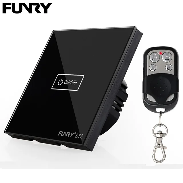 FUNRY Smart Home выключатель света 1 способ gang дистанционного Управление сенсорный RF 433
