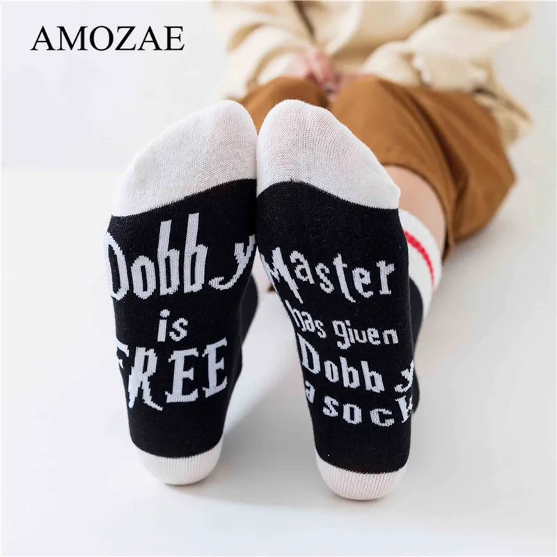 2020 New Spring Summer Cotton Short Socks Harajuku Letters Print Cute Funny Socks Dobby Amozae Kint Female Casual Creative Socks