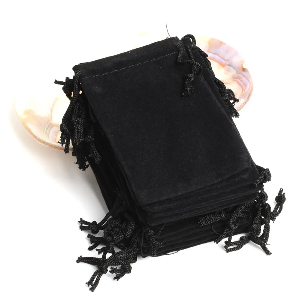 Бархатный мешочек для ювелирных изделий 5 х7 см 100 шт./лот|velvet jewelry bag|velvet gift bagblack velvet
