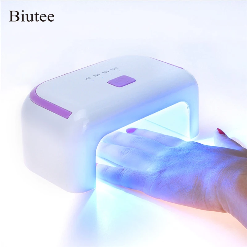 

Biutee Portable USB 12 W LED UV Nail Lamp Dryer With USB Cable + Power Plug Rechargeable Curing Manicure Therapy Light For Nail