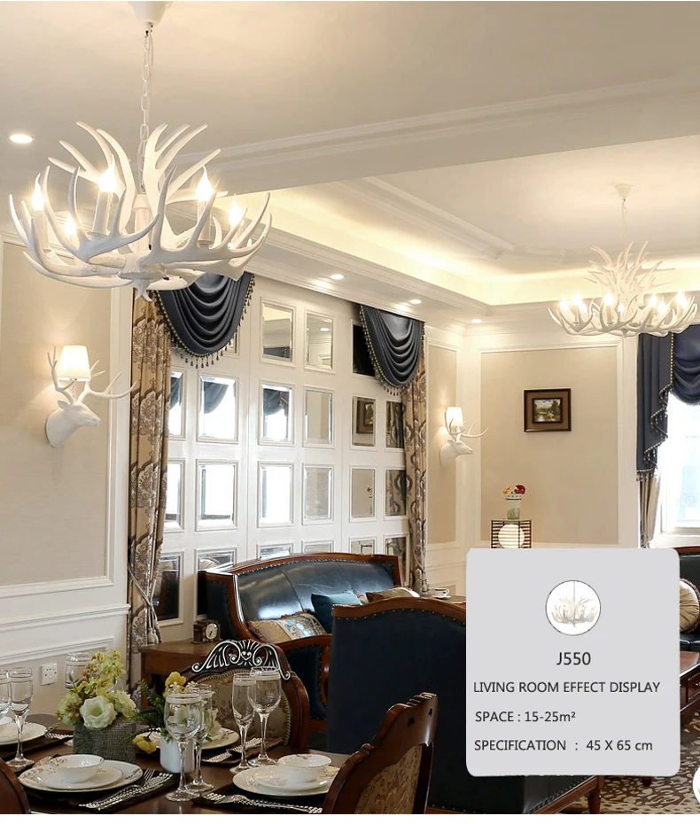 Antler Resin Pendant Chandelier (1)