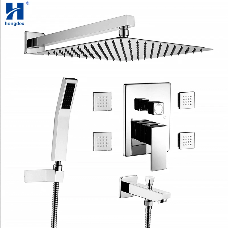 Goede Hongdec Verborgen Douche Systemen met Body Sprays en Bad Uitloop 12 \