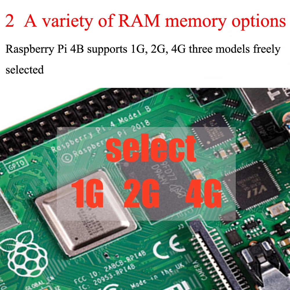 Raspberry Pi 4 модели B 1/2/4GB Оперативная память | Чехол | теплоотвод | Мощность адаптер | SD картой памяти на 32 Гб | Micro HDMI для RPI 4B