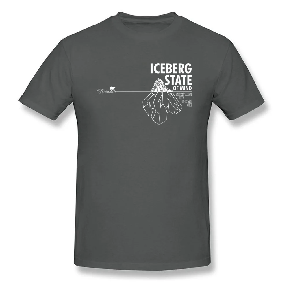 ICEBERG STATE Cute Short Sleeve Summer T-shirts Pure Cotton Crewneck Men Tops Shirt Print Tops & Tees ostern Day ICEBERG STATE carbon