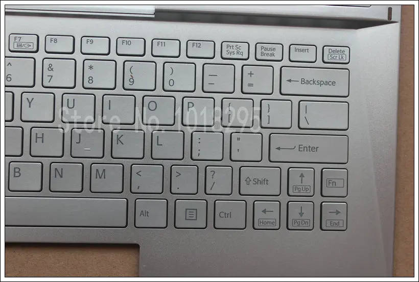 Teclado do Portátil dos Eua para Sony Teclado com Palmrest Novo Vaio Inglês Backlight Prata Capa D132 Svd13228scw Svd13 - Imagem 3