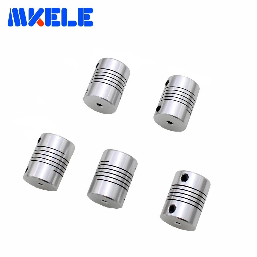 

5PCS Aluminium Stepper Motor Flexible Shaft Coupling Coupler Encoders Engraving ID3 4 5 6 6.35 7 8 9 10mm D19*L25 from makerele