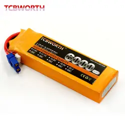 Новый Батарея 3 S 11,1 V 6000 mAh 60C RC LiPo Батарея для Drone ру самолет квадротор вертолет 6000 mah литий-полимерный аккумулятор 11,1 V игрушка Акку