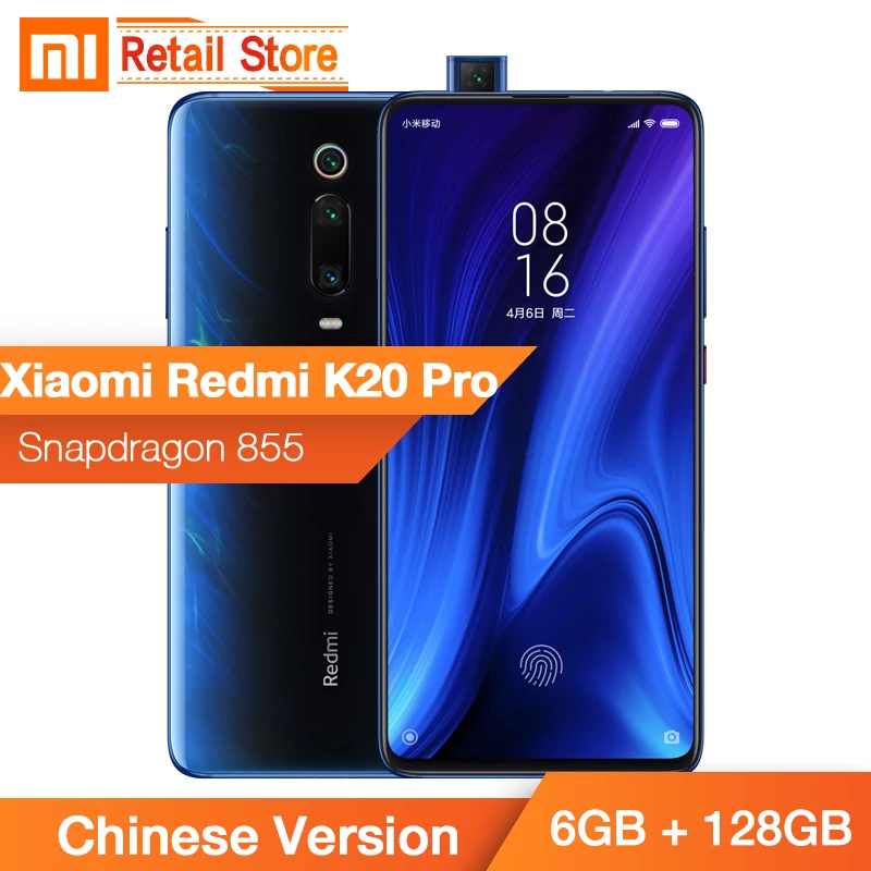 Китайская версия Xiaomi Redmi K20 Pro 6GB 128G Snapdragon 855 мобильный телефон 48MP камера заднего