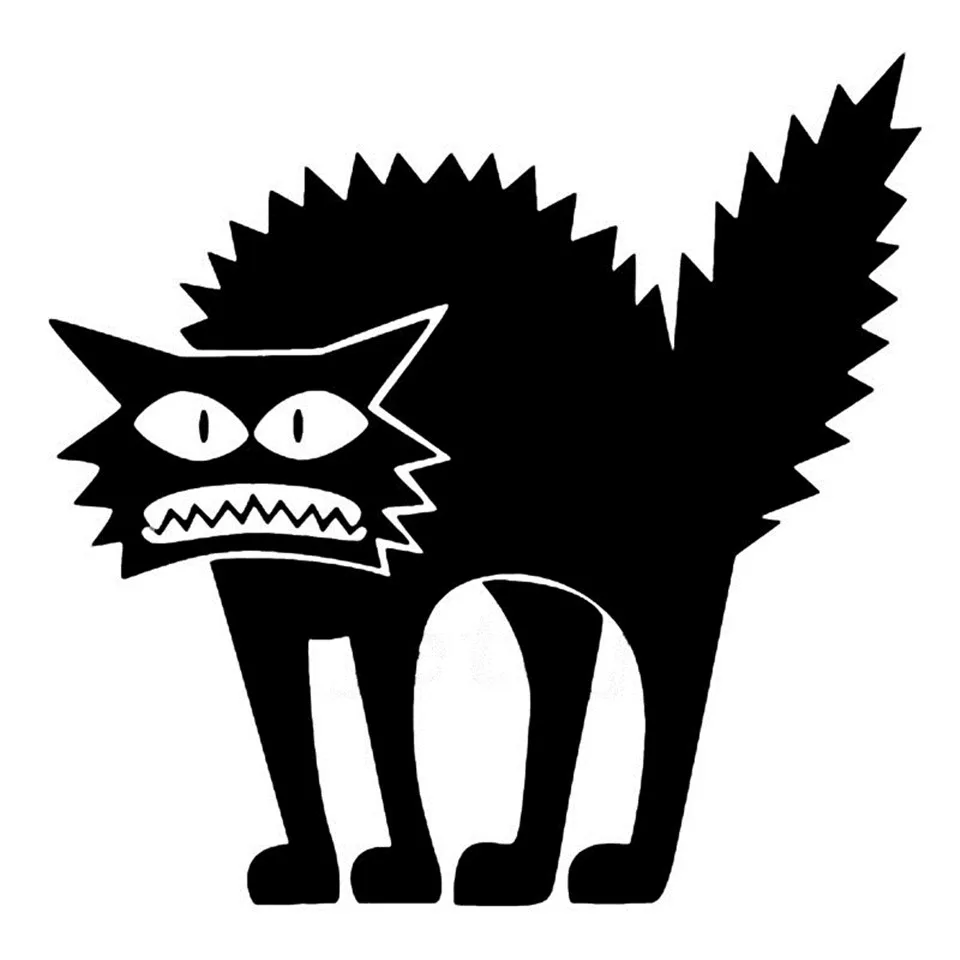 Halloween Thriller Cat Funny Animal Vinyl Decal Car Sticker Motorcycle Accessories Car-styling Car Body Wall Sticker 13.813 (1)