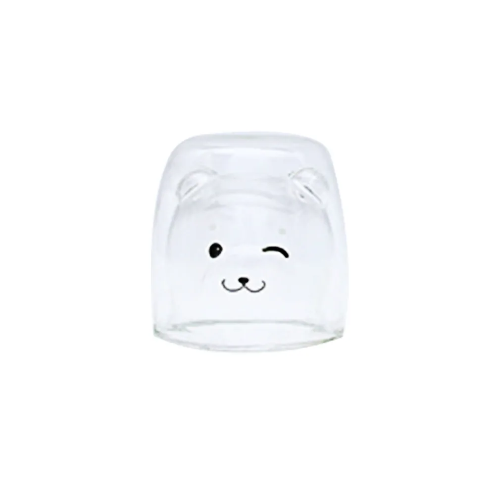 Дизайн яйцо форма двойными стенками анти ожоги мини рюмка бытовой стакан медведь стаканчик для воды мода красивая 4pz