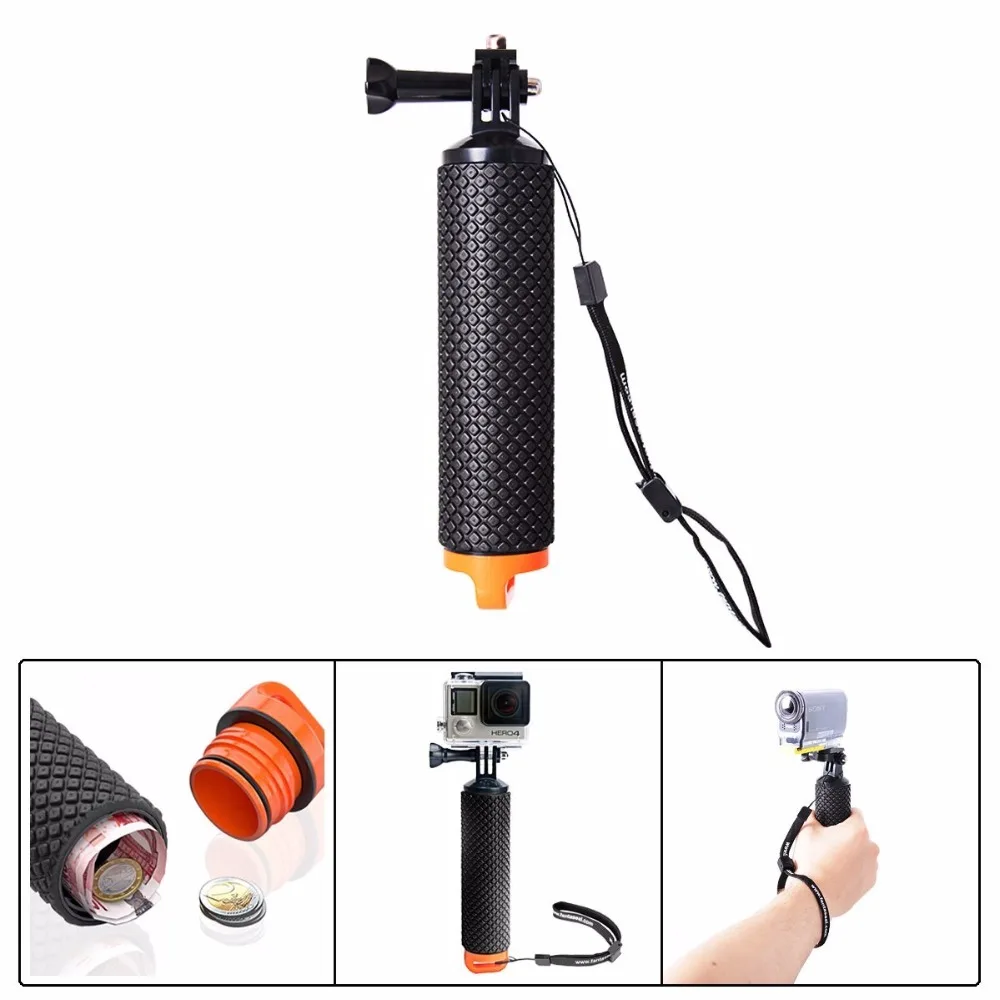 

Husiway Waterproof Floating Hand Grip for Gopro Hero 6 5 4 3 Accessories floaty bobber