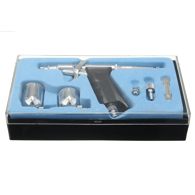 Dual Action 0.3mm 7cc and 11cc Airbrush Spray G un Airbrush Kit for Model Paint Tattoo