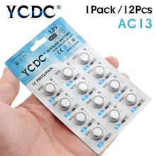 12 шт./1 упаковка YCDC AG13 батарейка для монет LR44 357 357A S76E G13 щелочные батарейки AG 13 1,5 В для часов, электронный пульт дистанционного управления