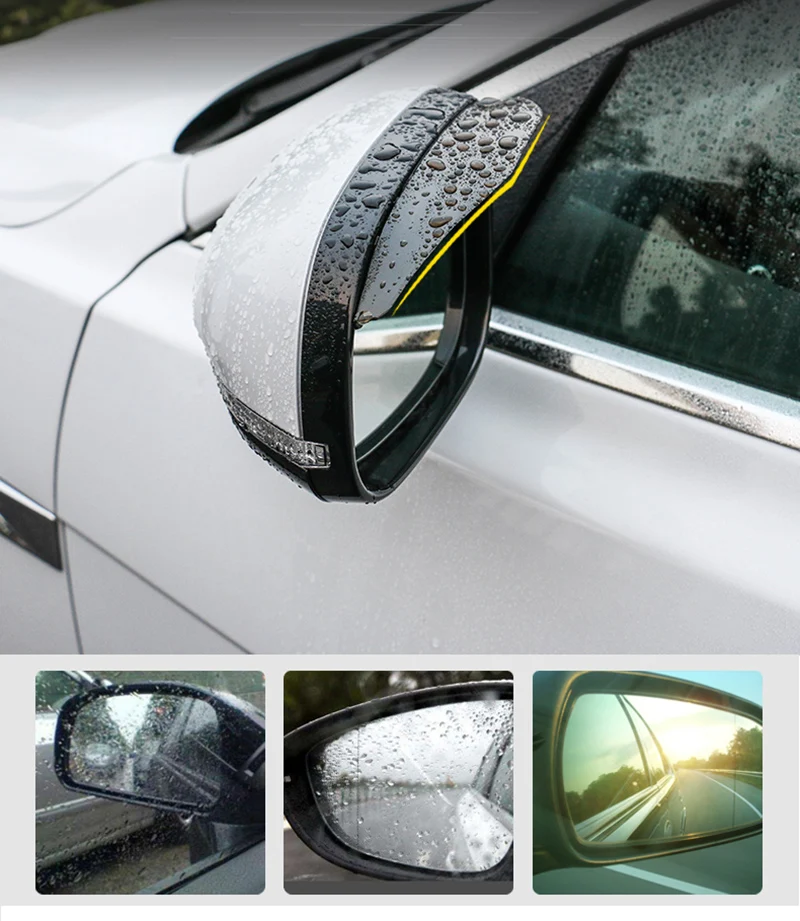 Car Accessories Rearview Mirror Rain Shade FOR toyota corolla hyundai creta lada priora skoda rapid citroen c4 kia ix25 vw