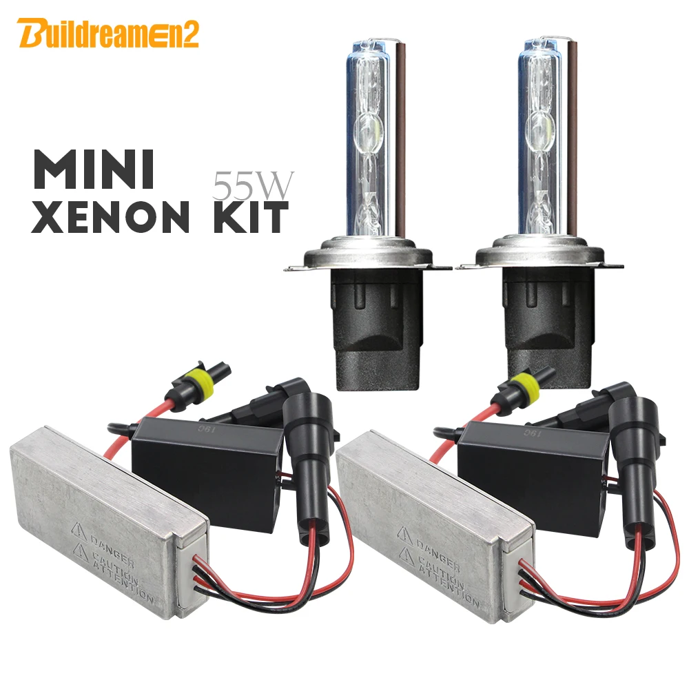 

Buildreamen2 55W H1 H3 H7 H8 H11 881 9005 HB3 9006 9012 HID AC Xenon Kit Slim Ballast Bulb No Error Car Headlight Fog Light 12V