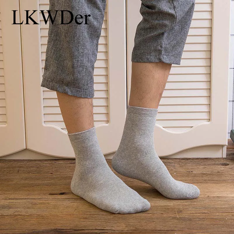 LKWDer 5 пар мужские носки плюс бархатные пушистые махровые сохраняющие теплые носки для зимы мужские однотонные универсальные повседневные деловые Meias Crew