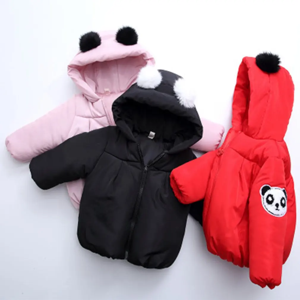 Children Coat Baby Girls Winter Coats Long Sleeve Coat Girl's Warm Baby Jacket Winter Outerwear Cartoon Fleece