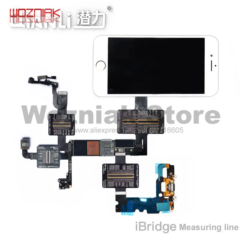 Ceny QianLi iBridge przewód testowy FPC dla iphone 6 6S 7 7P 8 8p x xs max sprawdzanie błędów płyty głównej dotykowy przedni tylny odcisk palca