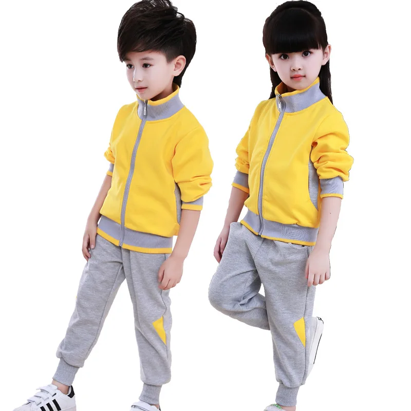 

Children's clothing 2019 autumn winter new long-sleeved suit student sportswear stitching clothes + pants 3-18 years old