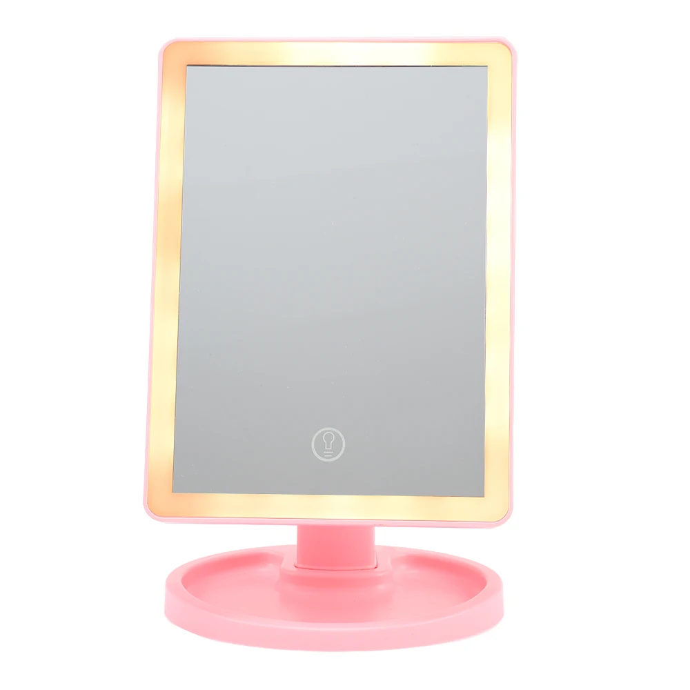 

LED Touch Screen Makeup Mirror for Women Professional Vanity Mirror Beauty Adjustable Countertop 180 Rotating Makeup Mirror Led