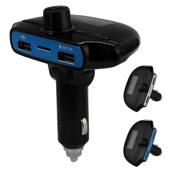 2018 Wireless In-Car BT FM Transmitter Dual USB Car Charger AUX Input TF Card For IPhone And Smart Phone