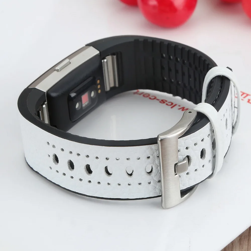 KINGBEIKE Durable Leather+TPU Watchband For Fitbit Charge 2 Watch Band Replacement Bracelet Accessories Smart Watch Strap KINGBEIKE Durable Leather+TPU Watchband For Fitbit Charge 2 Watch Band Replacement Bracelet Accessories Smart Watch Strap