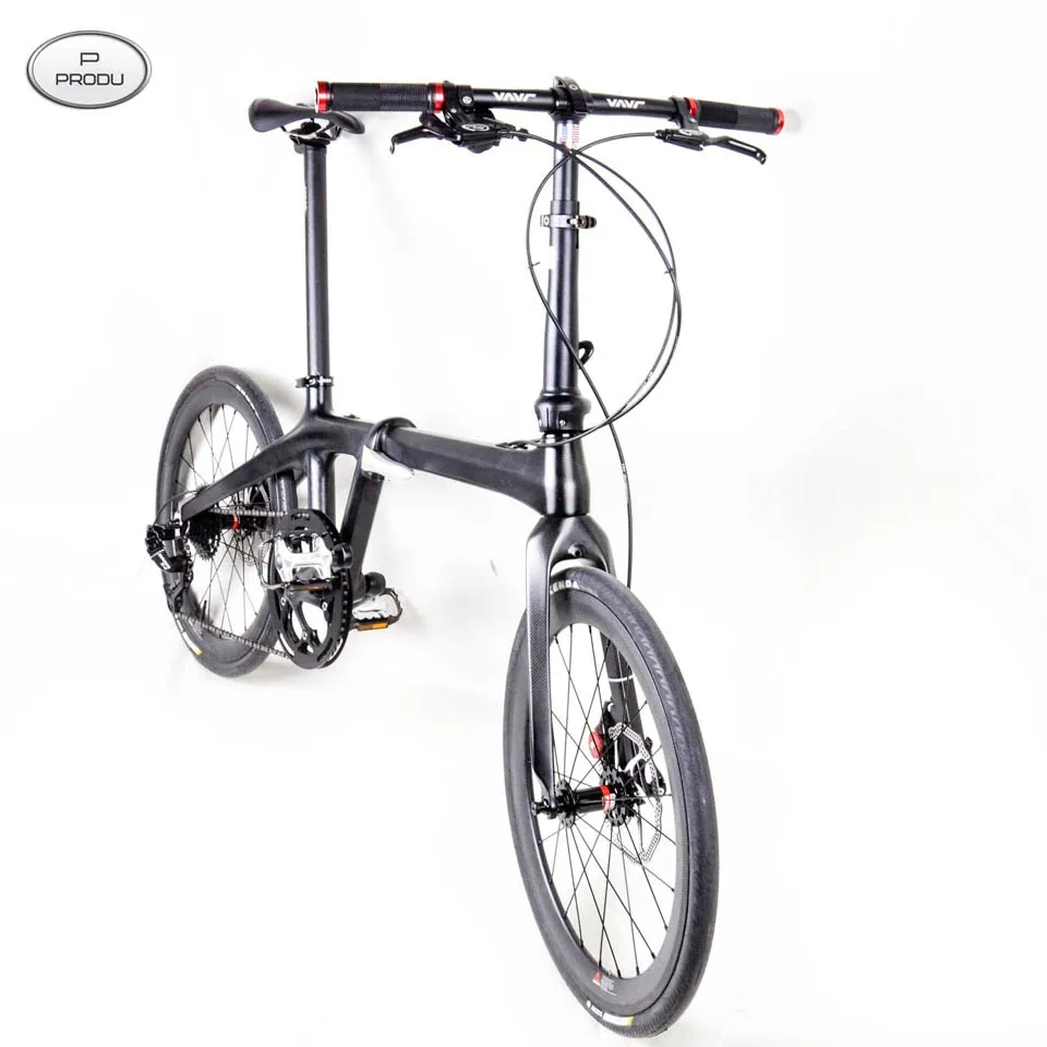 Top cheapest China 100% full carbon 20 inch folding bicycle 3k matt custom design complete folding bike Mini portable road bike 10