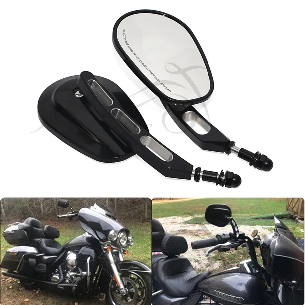 Мотоциклетные боковые зеркала заднего вида для Harley Road King Touring Street Bob Fatboy Iron 883 Sportster XR1200 Dyna Softail V-ROD