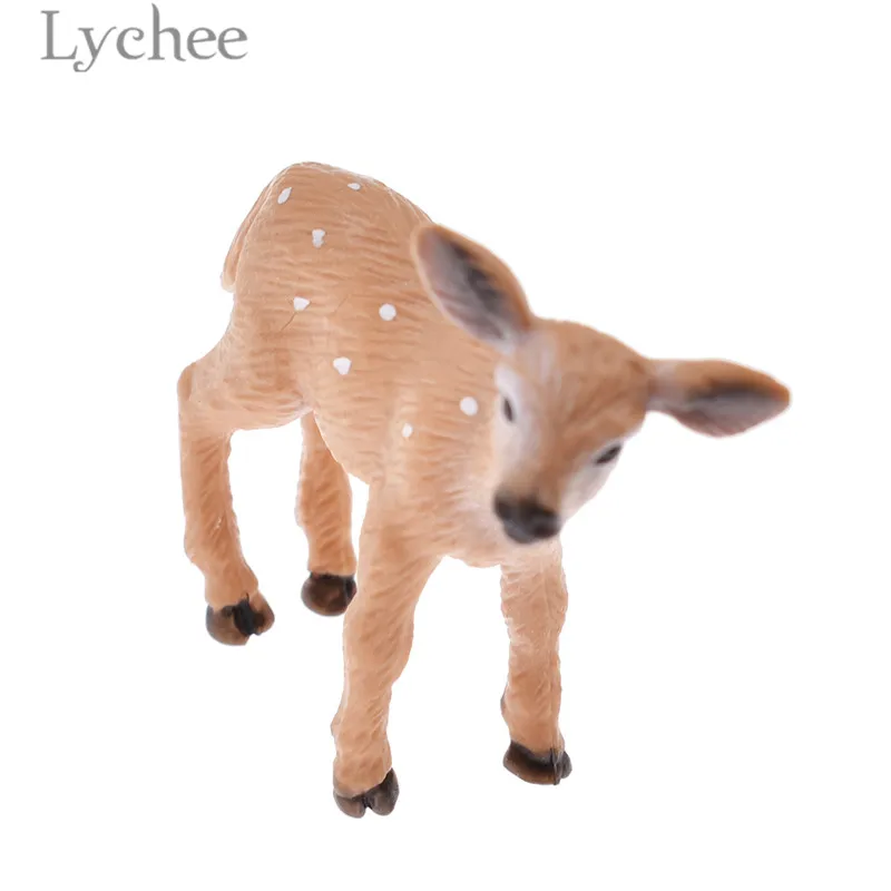 Lychee реалистичная модель оленя фигурки дизайнерские животных домашнее украшение