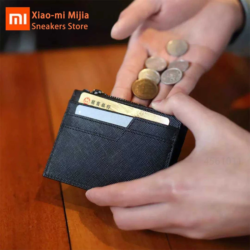 Мужской кошелек Xiaomi Mijia 90, первый слой, Воловья кожа, устойчивый к царапинам, горизонтальная, складная, для карт, вертикальная, складная, для карт, посылка